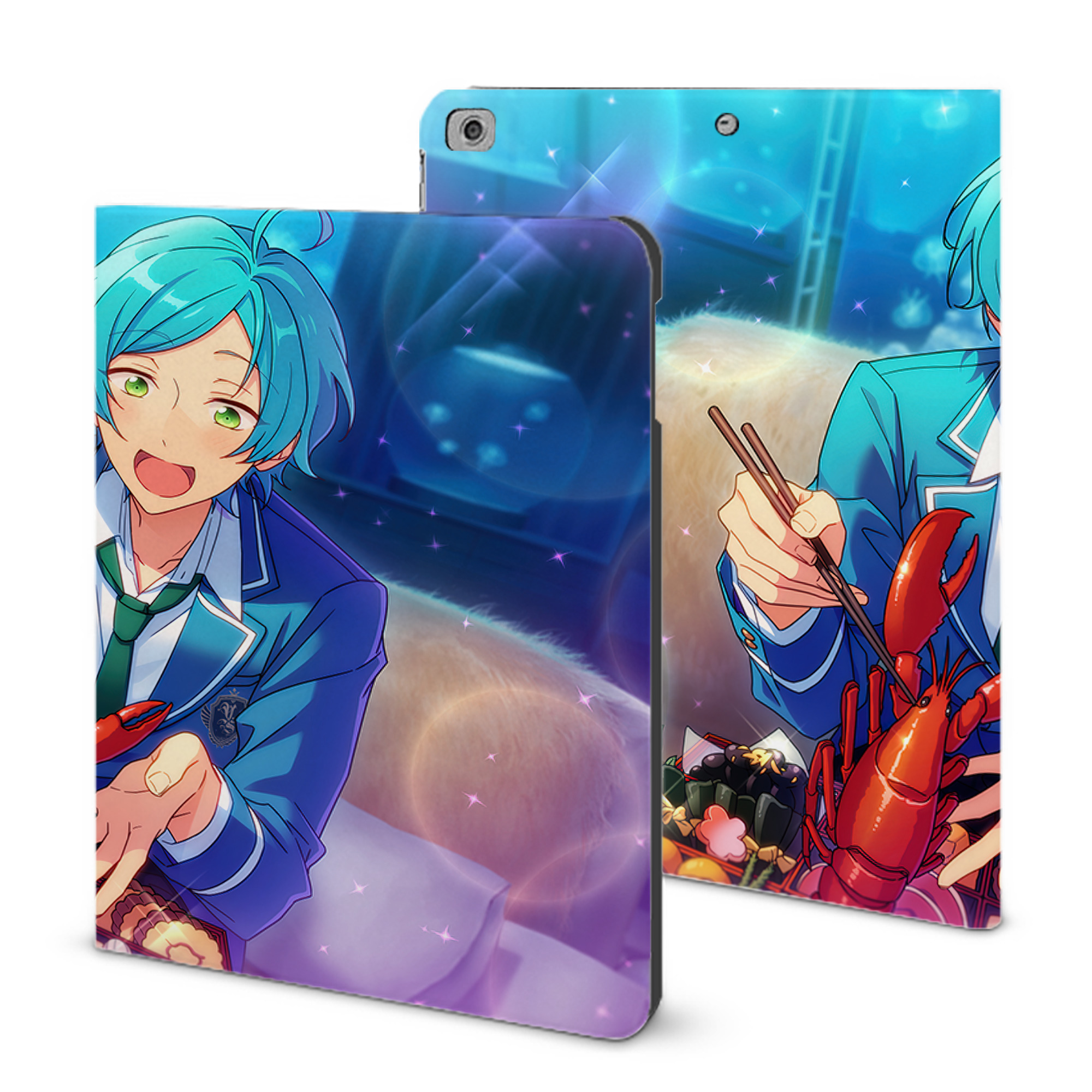 （画像用） あんさんぶるスターズ! Ensemble Stars IPad ケース ブック型 PUレザー TPU 耐衝撃 軽量 薄型 ペン収納なし 全面保護 IPad 各モデル対応